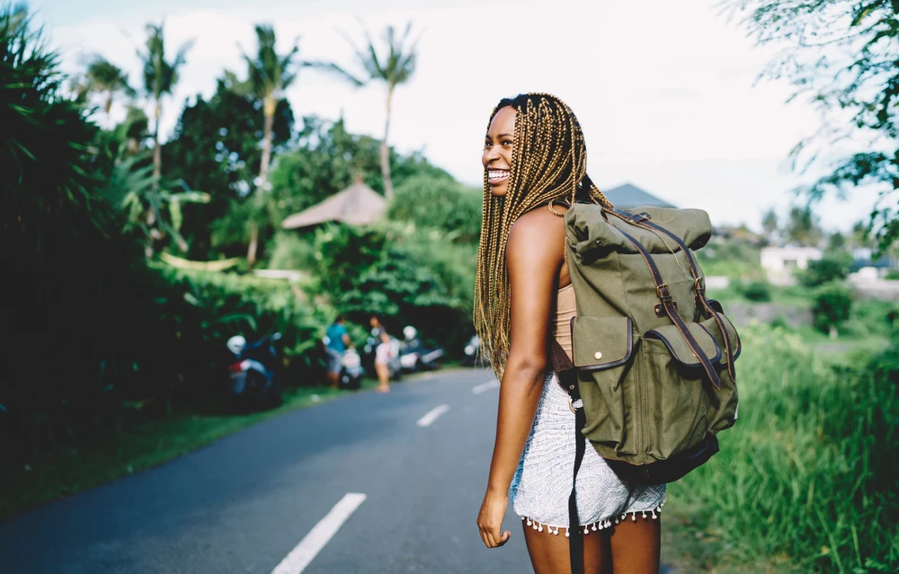 Traveler exploring